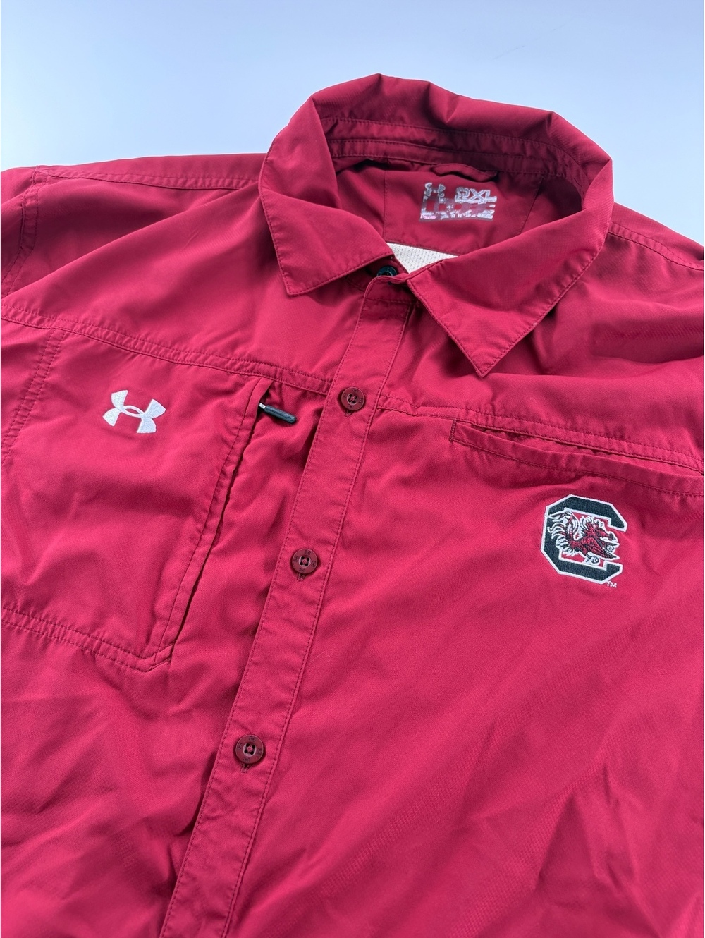 Under Armour South Carolina Gamecocks Vented Fishing Shirt Men's 2XL